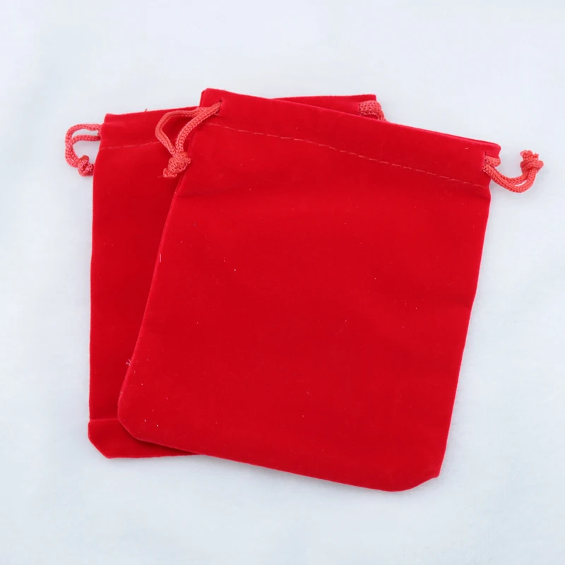 Wholesale 100pcs Red Velvet Bags 13x18cm Jewelry Boutique Candy Gifts
