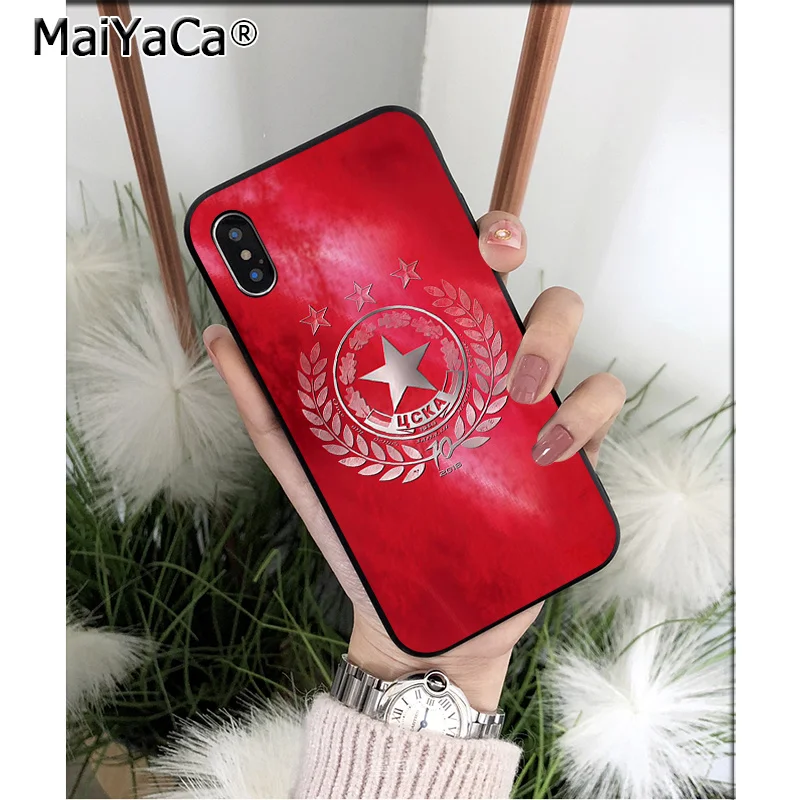 MaiYaCa PFC ЦСКА футбольная команда, высокое качество, чехол для телефона Apple iPhone 8 7 6 6S Plus X XS MAX 5 5S SE XR, мобильные телефоны - Цвет: A6