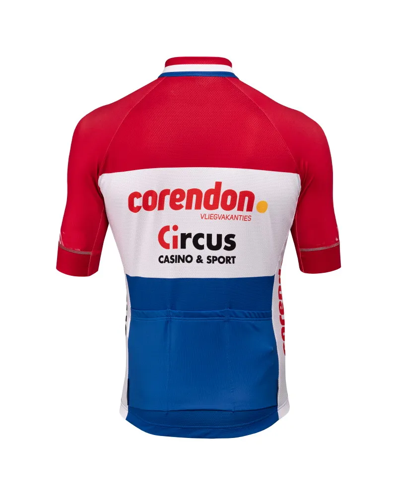 CORENDON-CIRCUS команда Мужская велосипедная Джерси с коротким рукавом велосипедная Одежда с белым нагрудником шорты быстросохнущая Ropa Ciclismo