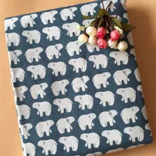 Милый медведь холст ткань хлопок и лен с принтом ткань для рукоделия, печворка лен хлопок из ткани, шитье ручной работы ремесла квилтинговая ткань