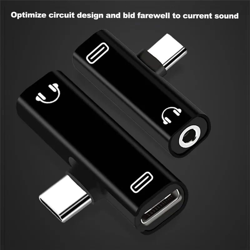 Двойной 2 в 1 usb type C до 3,5 мм разъем для зарядки наушников конвертер тип-c Аудио Телефон адаптер для наушников разветвитель для Xiaomi huawei