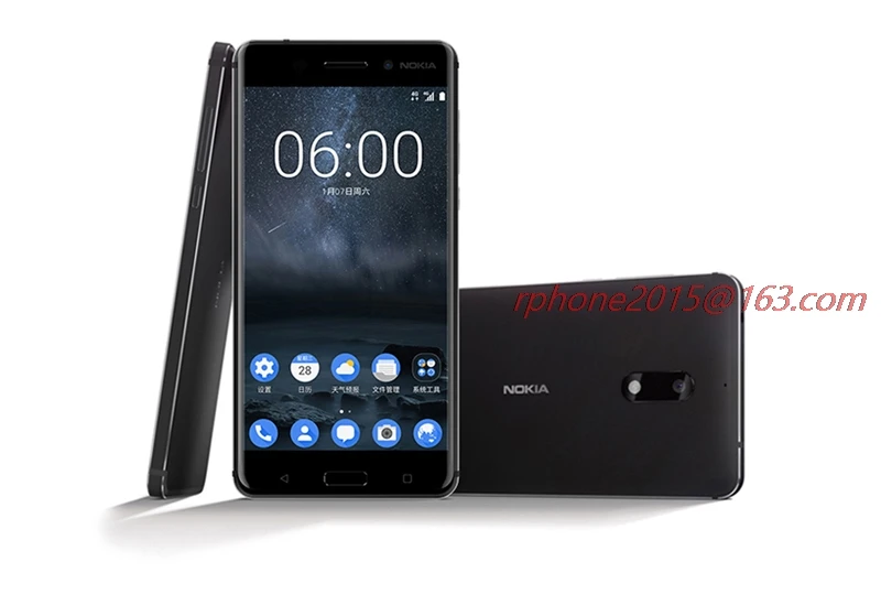 Разблокированный Мобильный телефон Nokia 6 LTE 4G 16 Мп, Android 7, четыре ядра, 5,5 дюймов, отпечаток пальца, 4 Гб ram, 32 ГБ rom, Восстановленный телефон Nokia6