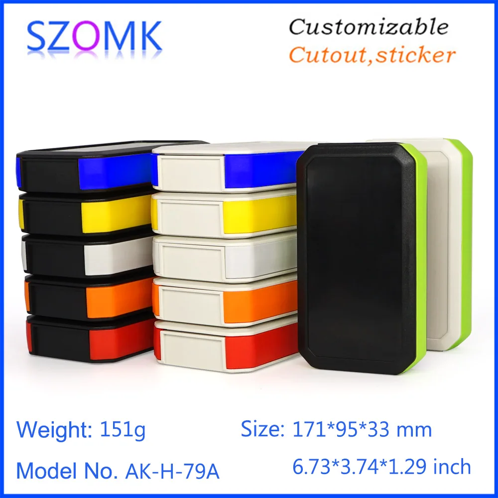 szomk handheld plastic box for electronics instrument housing with battery holder plastic enclosure for pcb design junction box device project box (4)