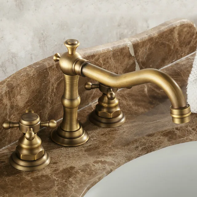 Antike Bad Deck Montiert Badezimmer Wasserhahn/Küchenarmatur Messing ... Antike Bad Deck Montiert Badezimmer Wasserhahn/Küchenarmatur Messing ...
