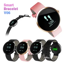V06 Smart Band Приборы для измерения артериального давления трекер Для женщин здоровья смарт-сердечного ритма аллергия алкоголь Фитнес трекер Браслет Смарт часы