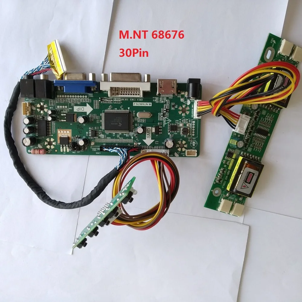 Комплект для планшетов диагональю 20 1 дюйма M.NT68676 плата контроллера VGA DVI LVDS 4 лампы