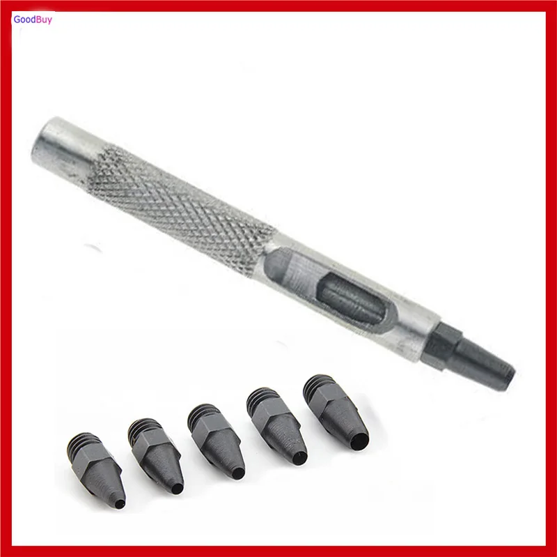 New Replaceable Head Round Leather Punch Chisel Leather Belt Hole Punch