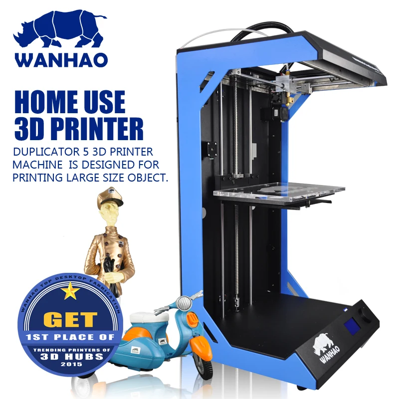  2018 Newsest wanhao D5S 3D Printer of Largest Printing Area 3D Printer Kit with Free ABS/PLA materi