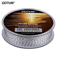 Goture 20LB Fly Line Backing 100M/109Yrd 8 Strands Dacron Braided Line Yellow&Black Double Color Backing Line for Fly Fishing 1