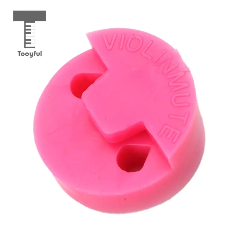 Tooyful Durable Rubber Violin Mute Sordine Silencer Pink DIY String Instrument Accessory for Violinist Beginner