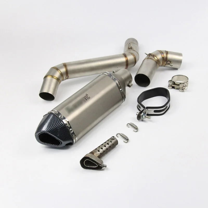 

Motorcycle Exhaust Muffler Tail Pipe & Middle Elbow Link Pipe Moto Refit Escape Slip On For Ktm 200 390 2012 2013 2014 2015 2016