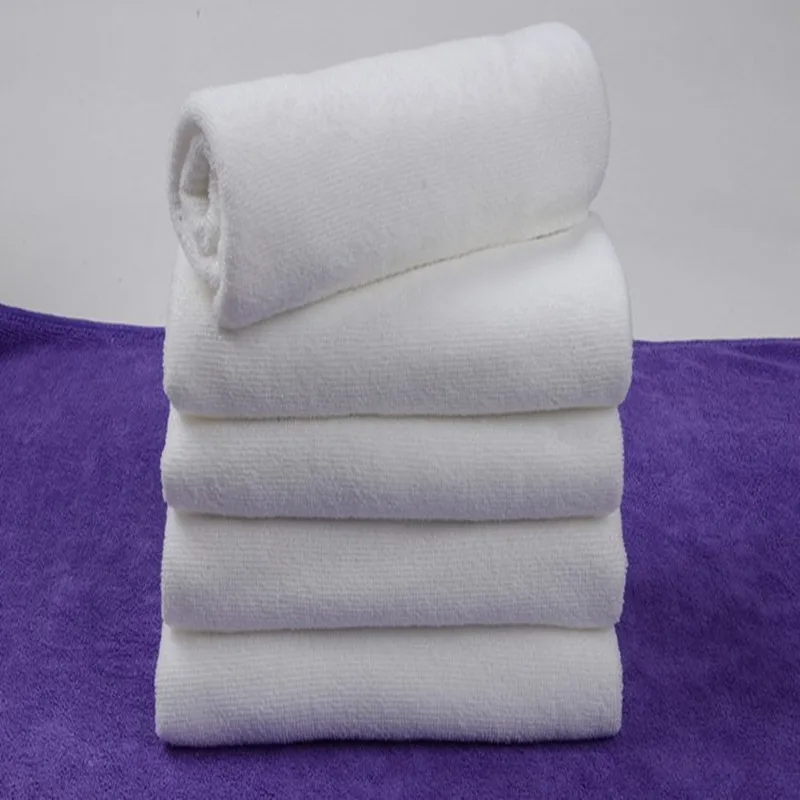 2655 cm portatile bianco morbido tessuto in microfibra asciugamano viso telo da bagno salviette