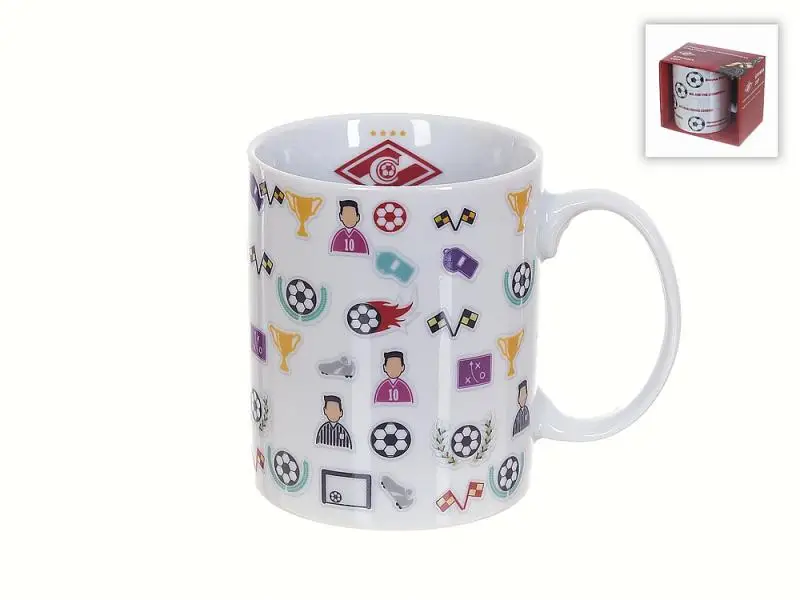 Mug Polystar Collection FC Spartak Moscow 330 ml gift packaging | Дом и сад