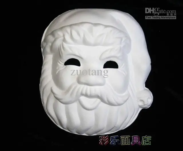 Unpainted Santa Claus Blank White Masks Environmen...
