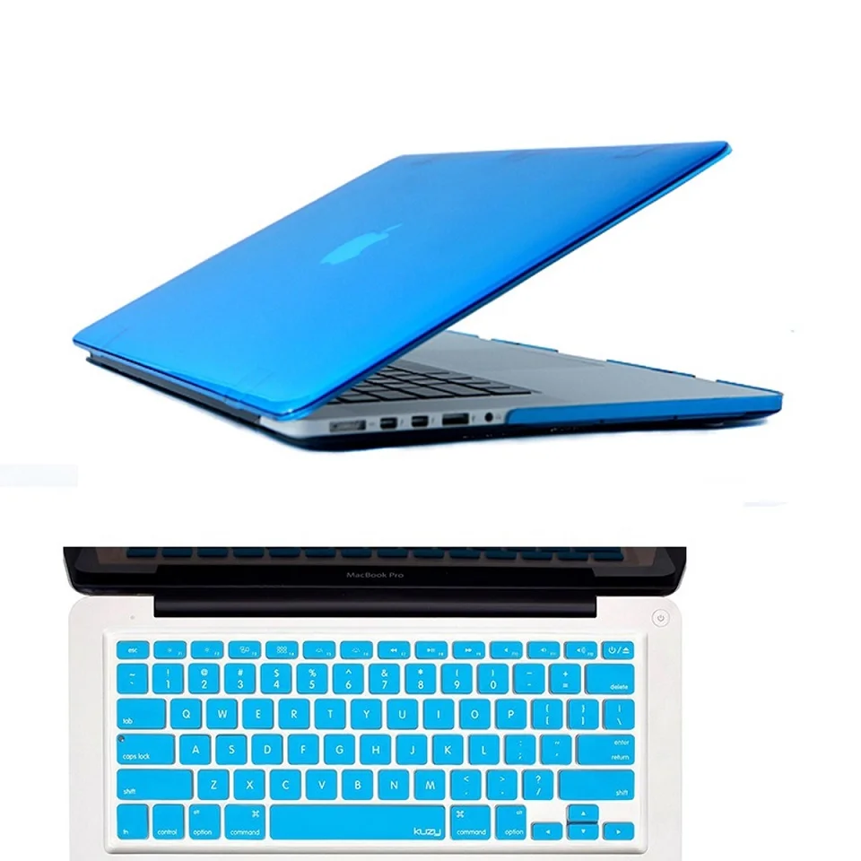 2в1 прозрачный чехол для Apple MacbookPro retina 11 12 13 15 для Mac Book Air 11 13 с сенсорной панелью - Цвет: sky blue