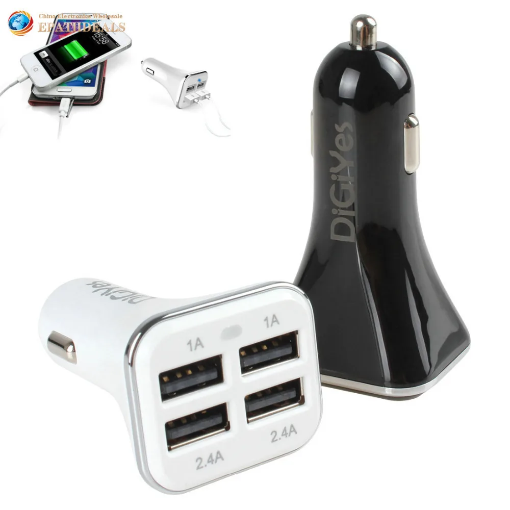 Buy DiGiYes 34W 5V 6.8A 4 Port USB Car Cigarette