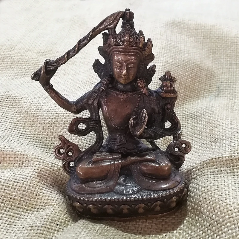 Для меча мудрости Manjushri Bodhisattva буддийский меч медная статуя Святого Павла мира