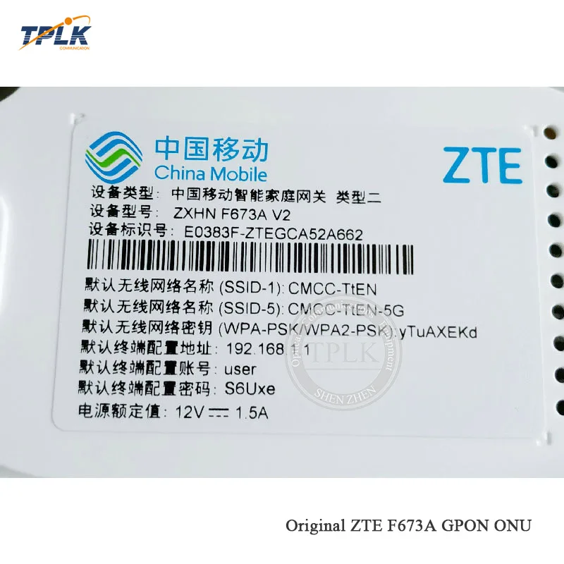 100% оригинальная новая английская прошивка ZTE f673A GPON ONU ONT 4GE + USB WIFI заводская цена