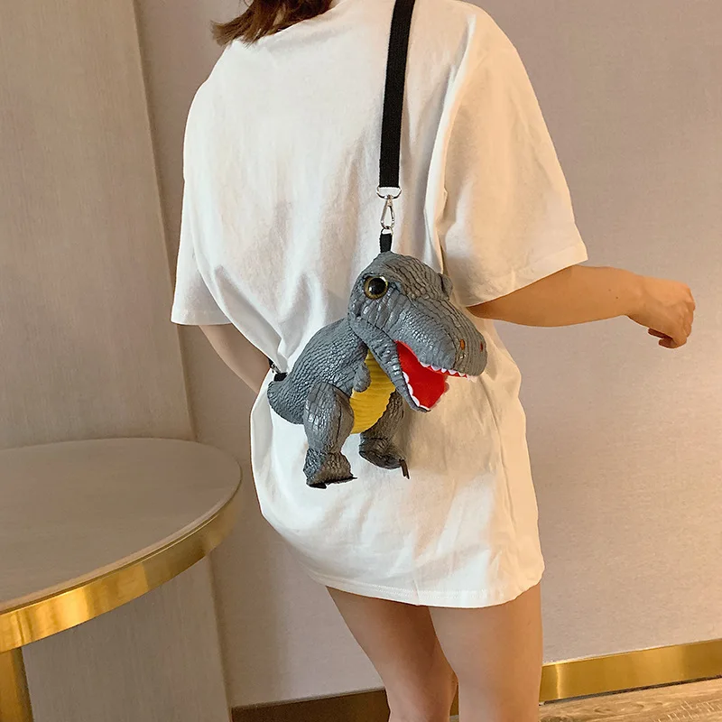 Женская нагрудная сумка в форме динозавра, дизайн для девушек, персональные сумки, Мультяшные милые модные трендовые сумки на плечо для женщин