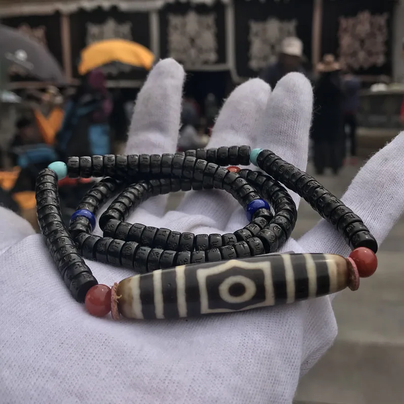 

Special Beads Tibetan Dzi Bead Three eyes Amulet Necklace for Men & Women Protection Bring Good Luck Great Gifts Free Shipping