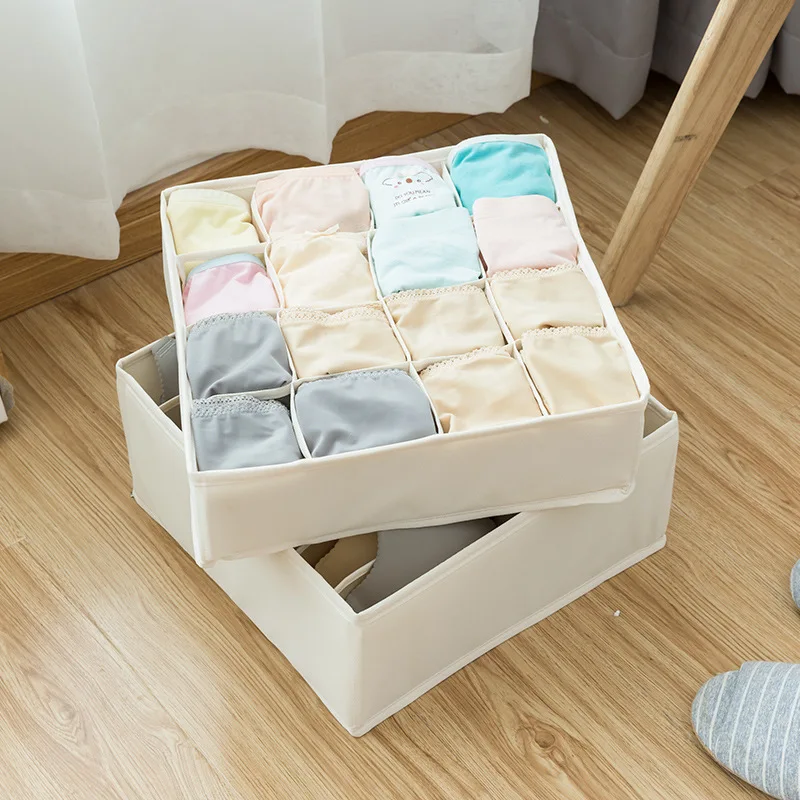 Oxford Drawer Organizers Underwear Storage Boxes Clothing Bra Socks Briefs Divider Container Wardrobe Closet Storage Bins