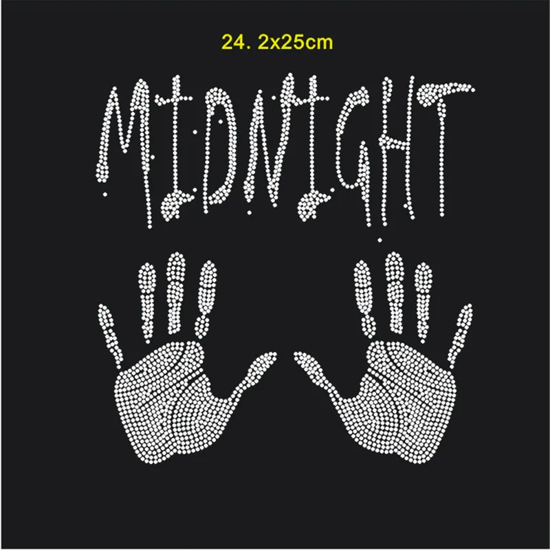 

Letter Patches Rhinestone Transfers Garment Rhinestones Crystal Iron On Stickers for Clothes, Custom Strass T-Shirt Patch