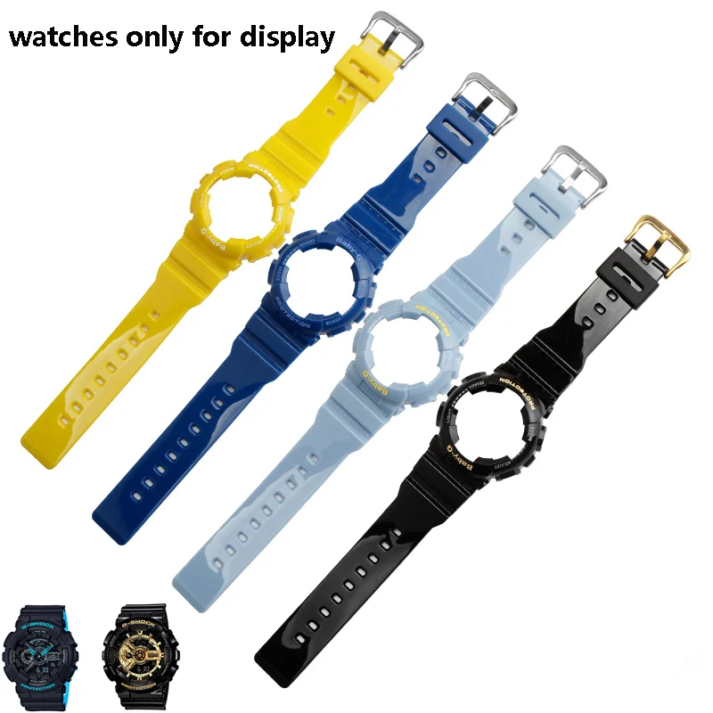 PEIYI Silicone Watchband Replacement Casio BABY-G BA-110 111 112 3A 4A2 Rubber Strap Sports Waterproof Lady Watch Chain