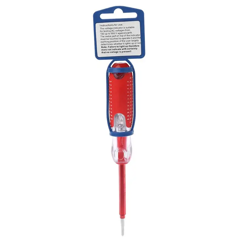 

100-500V Voltage Indicator Cross & Slotted Screwdriver Electric Test Pen Durable Insulation Electrician Home Tool