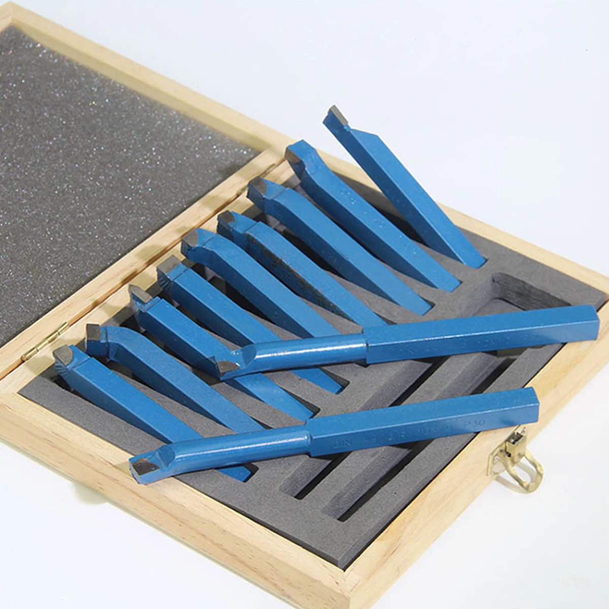 

WOLIKE 11Pcs Mini Metal Lathe Tool Set 8x8mm Shank Carbide + Steel Tip Cutting Turning Boring Torno Bits for Metal Working Lathe