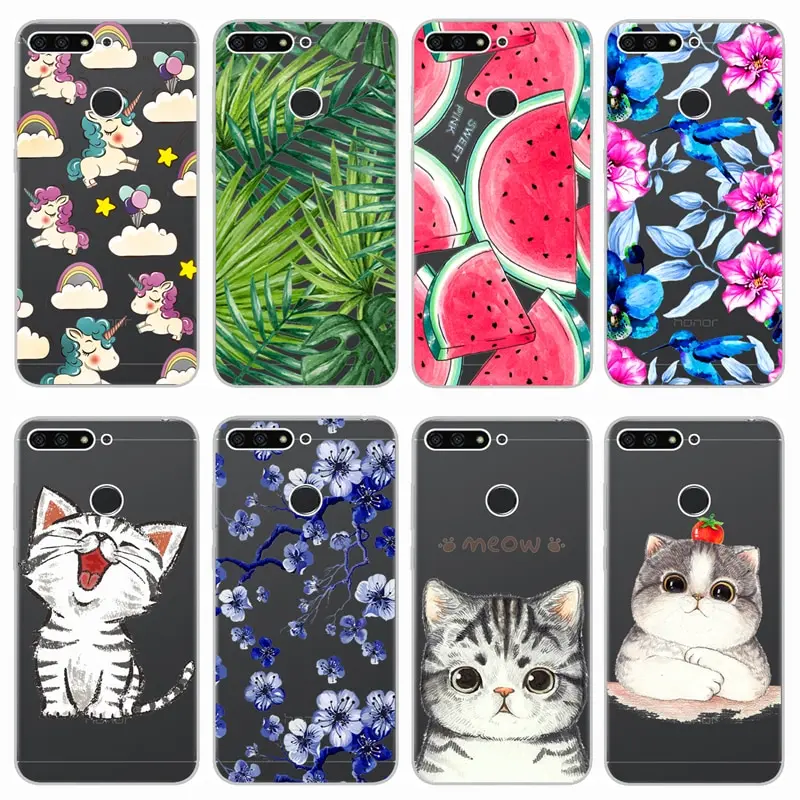 

For Huawei Y6 Prime 2018 Case Cover Soft Silicone TPU Transparent Printing Cover Phone Back Case For Huawei Y6 Prime 2018 5.7''