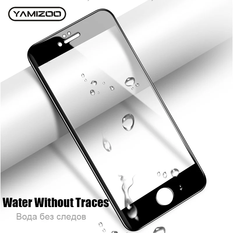 Закаленное стекло YAMIZOO для iPhone 7 8 6 s Защитное экрана на всю крышку защитное X Plus 6s