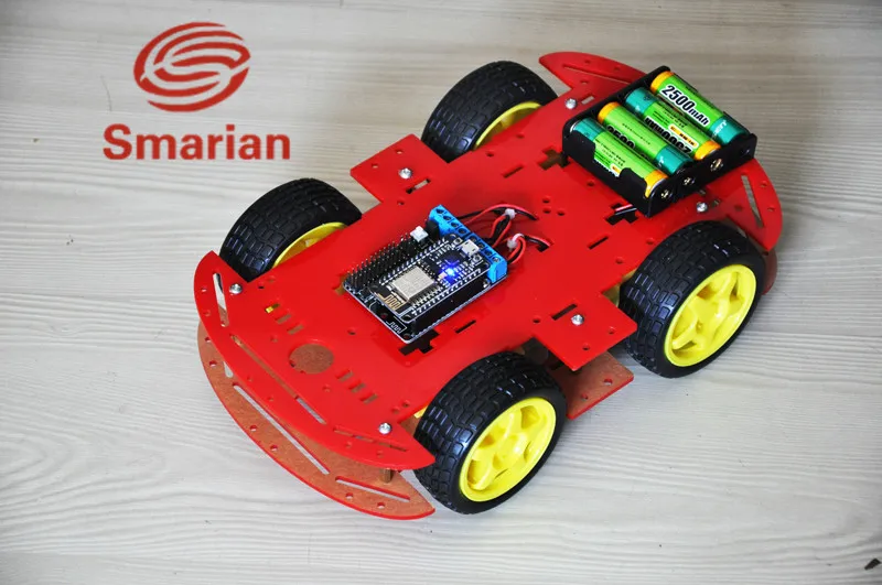 

Android Android Apple IOS phones 4 WiFi micro remote control 4WD drive Intelligent robot car Diy Tracked Crawler Caterpillar Tra