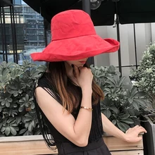 HT1761 новые модные женские туфли шляпа летом УФ большой широкими полями шляпа от солнца, обычная Рыбалка Hat Packable Панама ведро Шапки