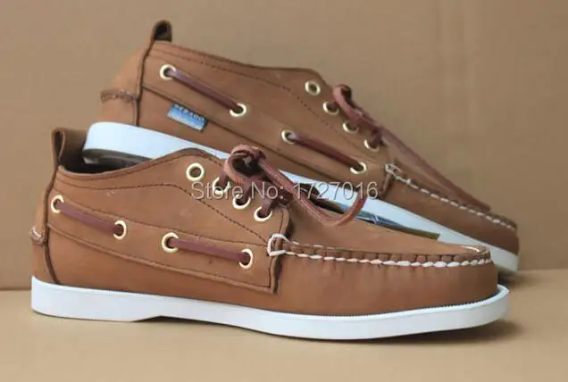 Men Top Leather Casual Flats Lace Up Fashion Driving Shoes Man Vintage Boat Shoes Chaussure Homme