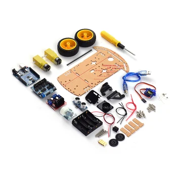 

Smart Robot Car Assembly Kit Two Wheels Intelligent Obstacle Avoidance Tracking Wireless BT Remote Control Small Car Chassis DIY