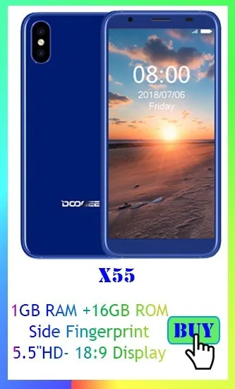 Doogee X50 Android 8,1 смартфон Mtk6580m 4 ядра 1 ГБ ОЗУ 8 Гб ПЗУ две камеры 5,0 дюймов 2000 Max две sim карты Wcdma мобильного телефона