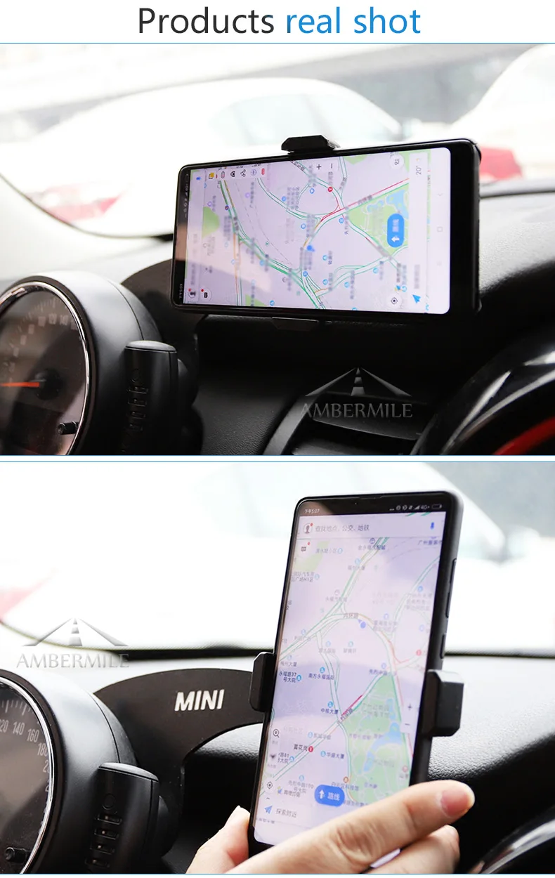 Airspeed Gray Union Jack Bracket Car Steering Wheel Phone Mount Mobile Phone Holder for Mini Cooper Countryman F60 Accessories   (8)