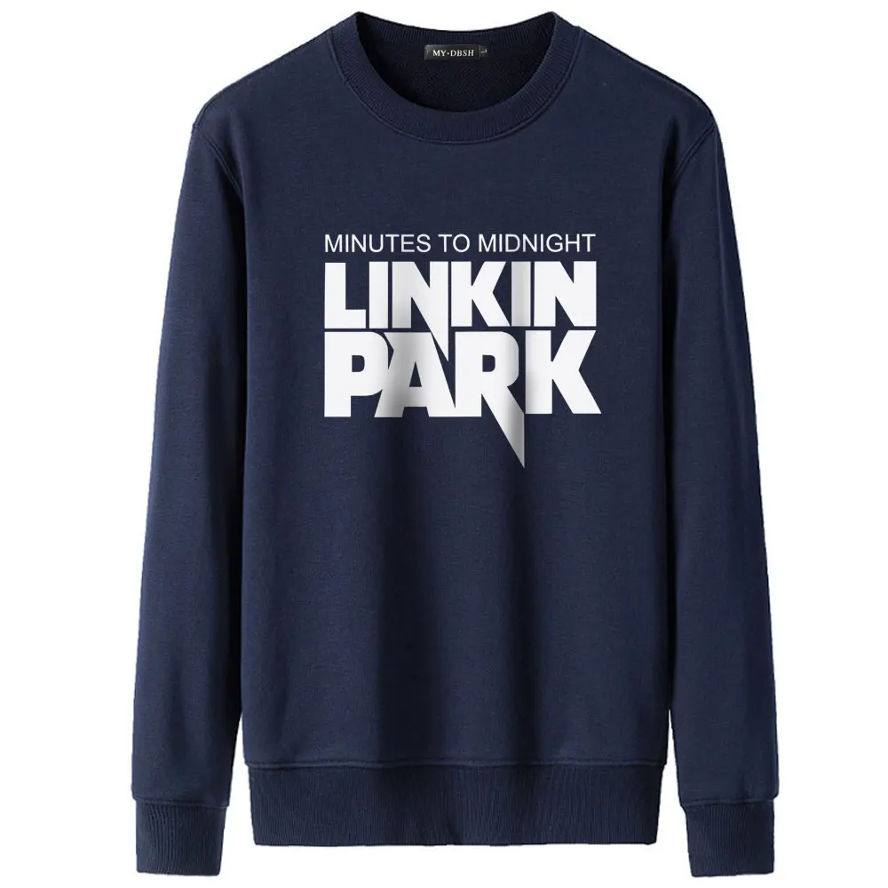 Модный рок Бренд Linkin Park толстовки мужские зимние повседневные пальто с капюшоном модные хип хоп рэппер DJ Свитшот Повседневный пуловер Топы - Цвет: S1-Navy