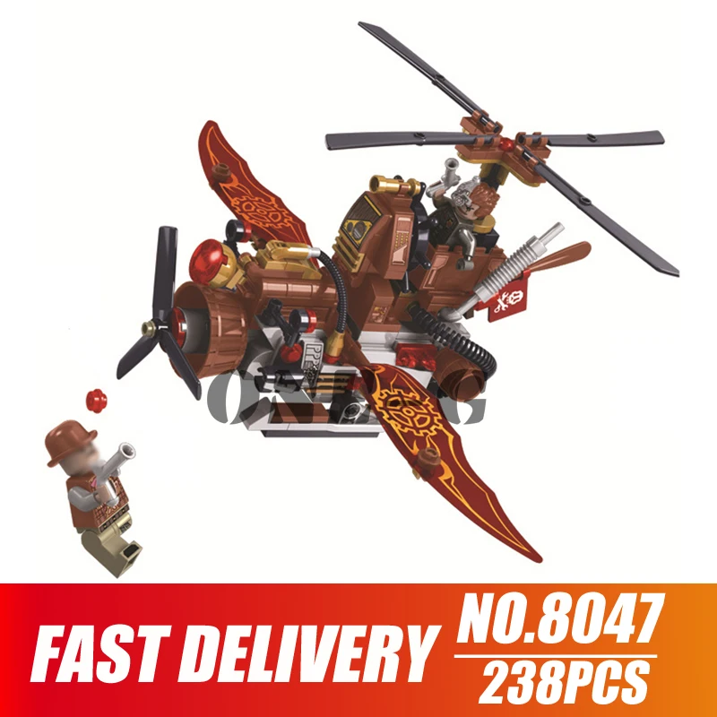 Building blocks Age Of Steam Creator Helicopter 8047 238pcs Compatible with legoinglys Bricks figures toys for children | Игрушки и