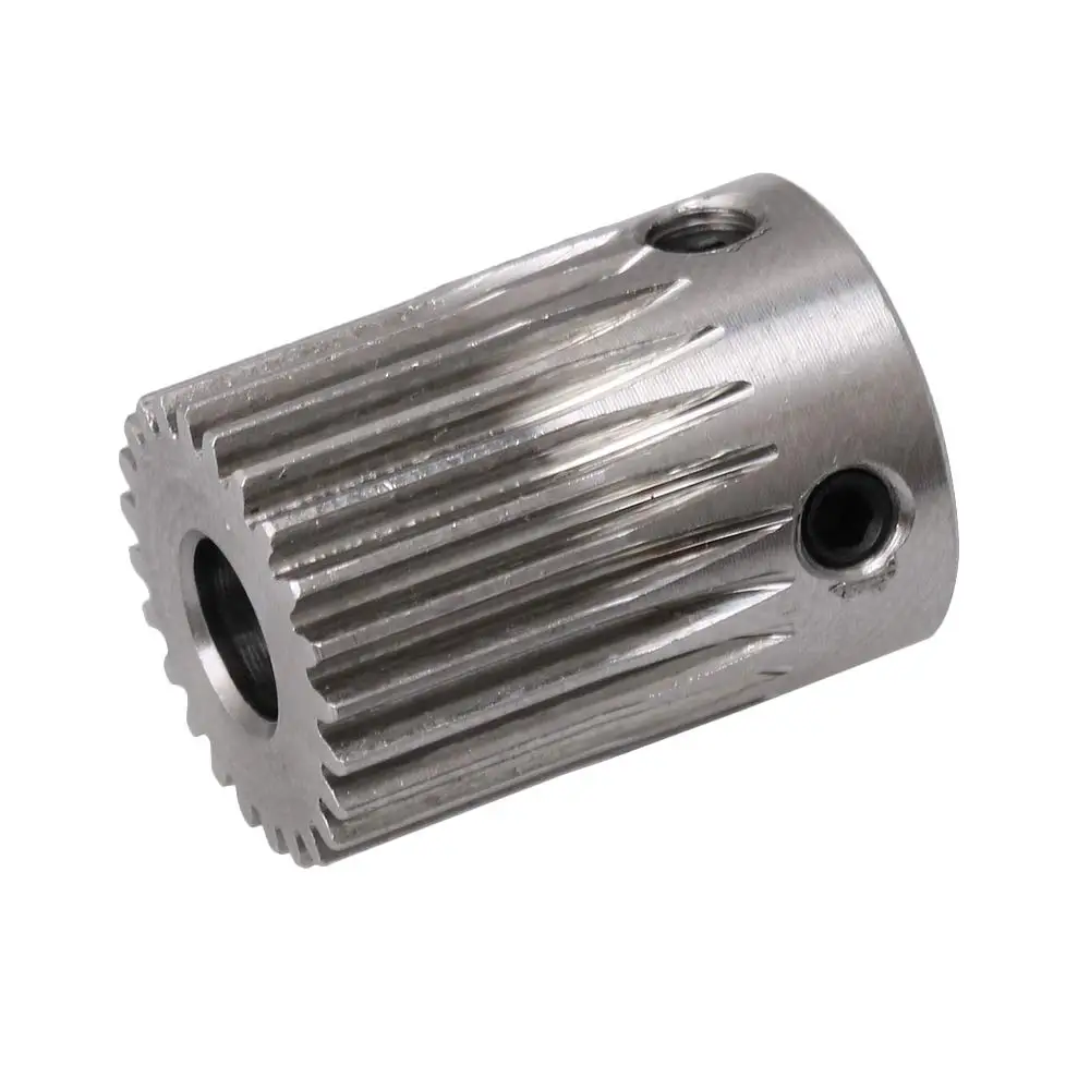 

11mmx18mm Silver 20 Teeth 0.5 Mold Stainless Steel Metal Motor Gear Wheel 5mm Hole for DIY Small Drilling Machine