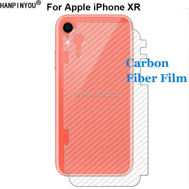 Для Apple iPhone XR 6 1 &quot3D защита от отпечатков пальцев из углеродного волокна задняя