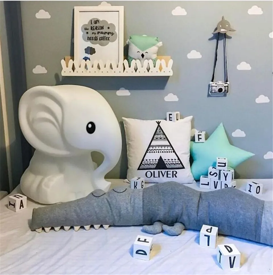 Детские бампер украшение детской комнаты для новорожденных Красочные Сращивание игрушка "Аллигатор" дети играют Ins Стиль детская кровать