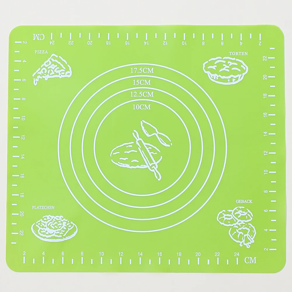 Silicone Baking Mat Non-Stick with Scale Liner Pad Pastry Rolling Dough Fondant Baking Pastry Bakeware Tools 29*26 cm