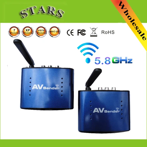  5.8G Wireless AV Sender TV Audio Video Transmitter Receiver IR Remoter Extender Original adapter PAT530,Wholesale Free Shipping 