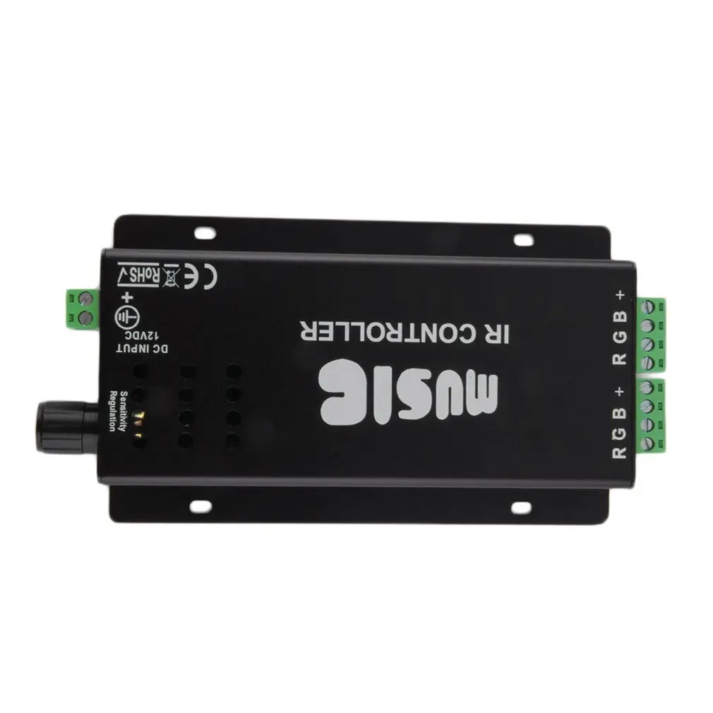 

Black 24 Key Music IR Remote Controller Sound Sensitive for RGB LED Strip Light QJS Shop