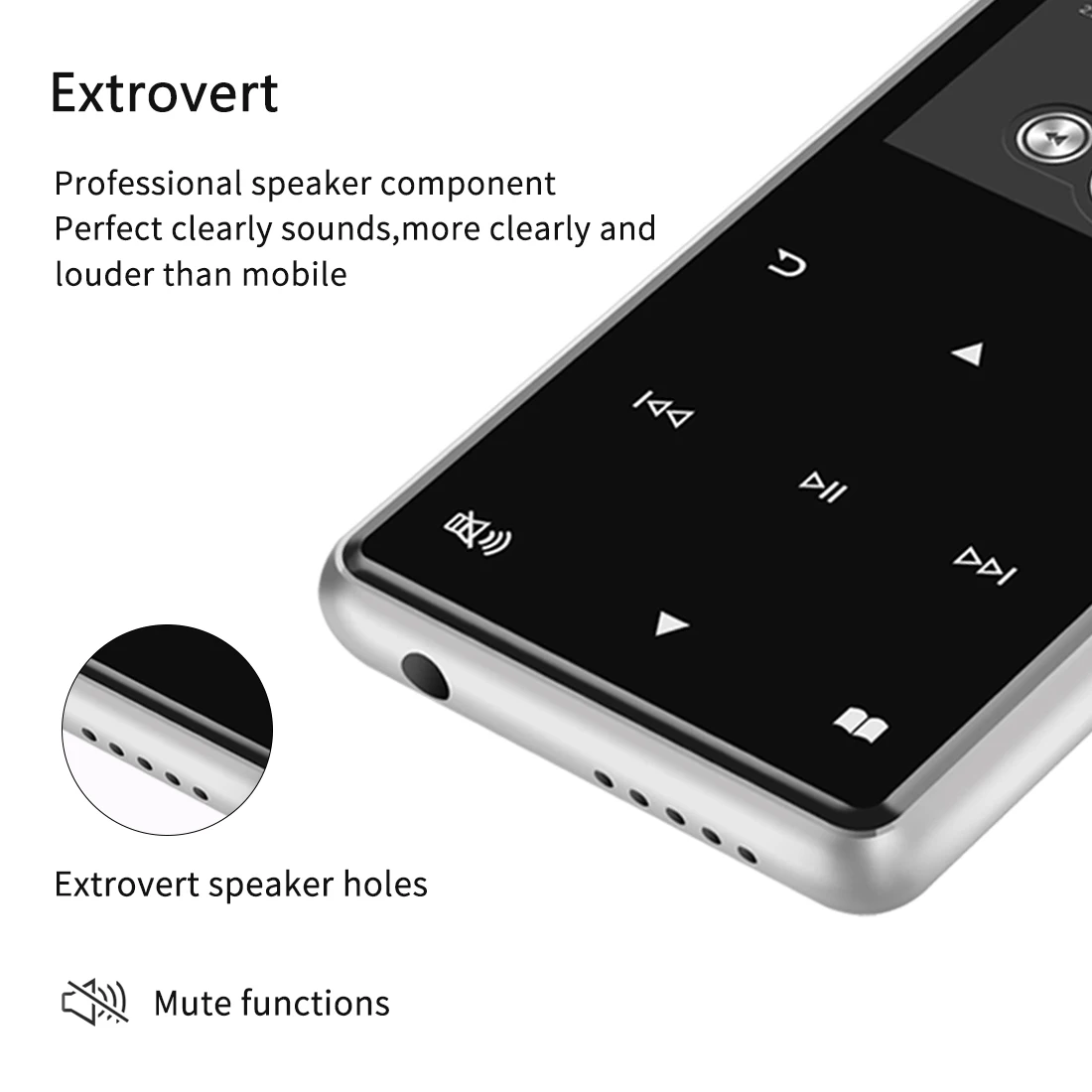 2," TFT 8G/16 GB Bluetooth 4,1 MP3 плеер HiFi MP4 плеер Спорт мини динамик Walkman FM Регистраторы ручка, с TF/SD слот