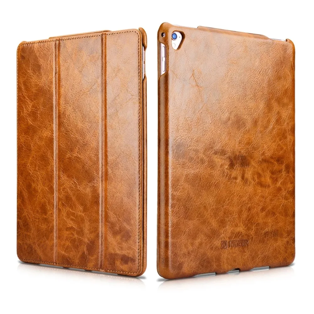 

Icarer Business Retro Leather Case for iPad Pro 9.7 inch High Quality Oil Wax Genuine Leather Cover For iPad Pro 9.7" Flip Case