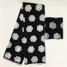 Африканская восковая лента шелковый воск Анкара атласная ткань 4 ярдов audel/modell хлопковая ткань для платья+ 2 ярдов шифон TJ062612