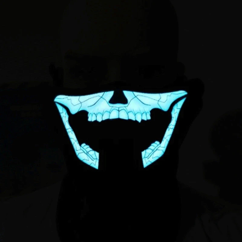 Маска на Хэллоуин СВЕТОДИОДНЫЙ Световой мигающий уход за кожей лица маска Вечерние Маски звук Управление светильник танцевальные Хеллоуин Косплэй маски вечерние поставки