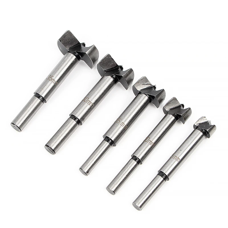 15 35mm Forstner Auger Drill Bit Set Round Shank Wood Tools Forstner